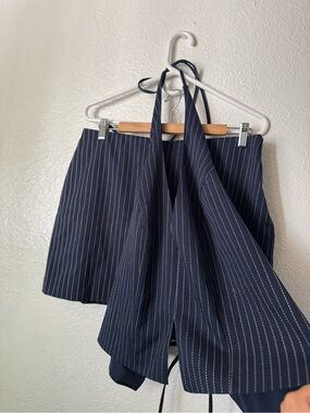 Abercrombie & Fitch Navy Pinstripe set